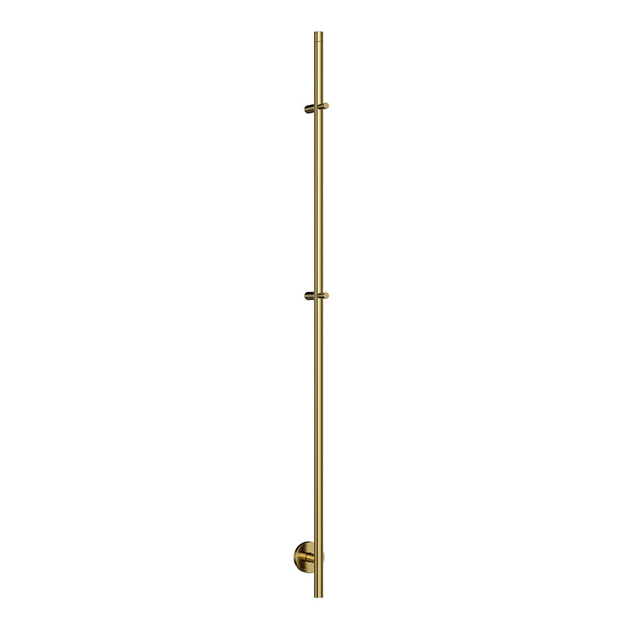 Callista elektrische staafhanddoekradiator 60 Watt 150cm geborsteld messing PVD