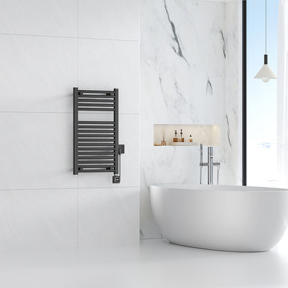 Elara elektrische radiator Smart WiFi 76,6x45cm gunmetal PVD - detailfoto