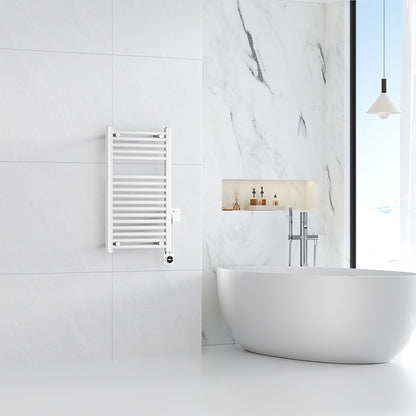 Elara elektrische radiator Smart WiFi 76,6x45cm glans wit - detailfoto