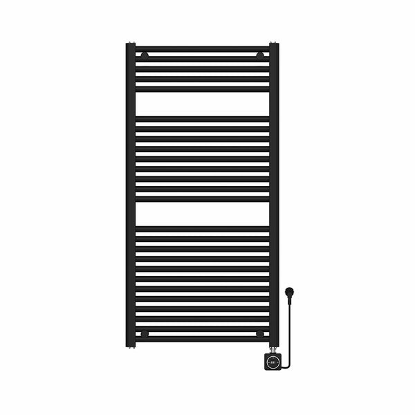 Radiador eléctrico Elara Smart WiFi 118,5 x 60 cm negro mate