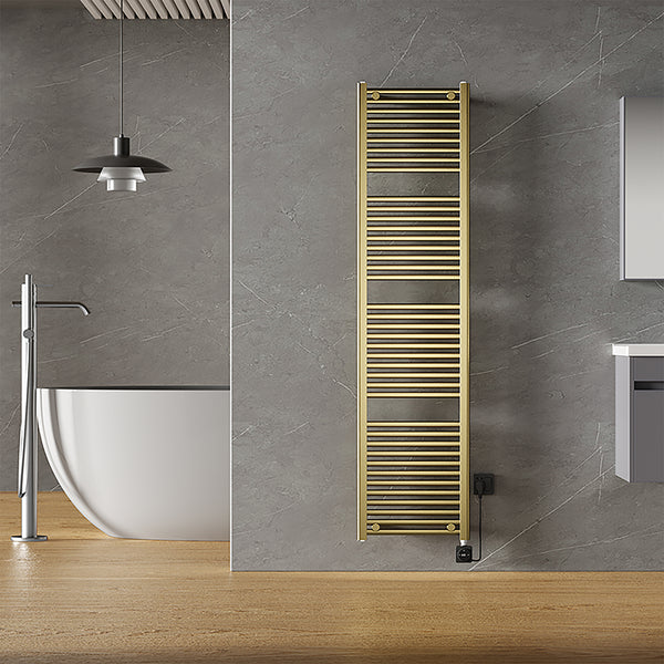 Elara elektrische radiator Smart WiFi | 181,7x45cm | Geborsteld messing PVD
