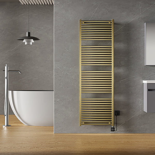 Elara elektrische radiator Smart WiFi | 181,7x60cm | Geborsteld messing PVD