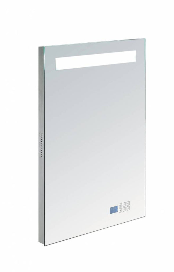 Aluminium spiegel 58x70cm met LED verlichting en radio