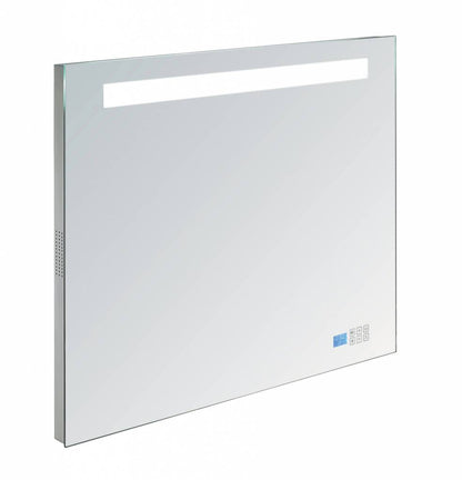 Aluminium spiegel met LED verlichting, radio en bluetooth 120 met spiegelverwarming - WDtegels