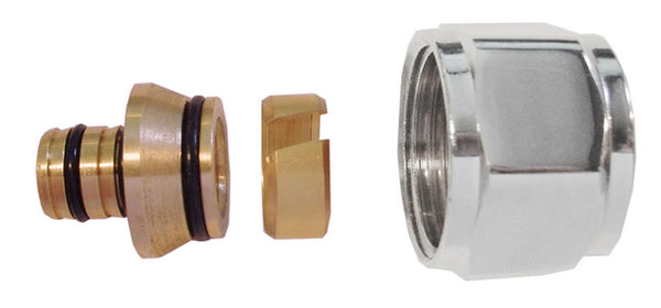 Knelset 3/4" x 16x2,0mm chroom