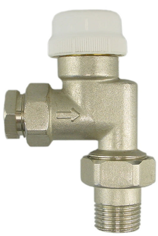 Thermostatisch ventiel zonder knop 1/2" axiaal met adaptor