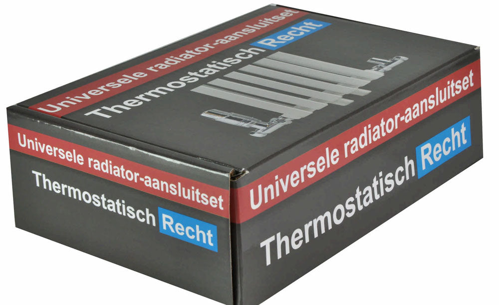 Luxe therm. rad. aansluitset recht chroom - WDtegels