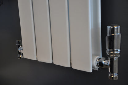 Wiesbaden luxe therm. rad. aansluitset haaks chroom - WDtegels