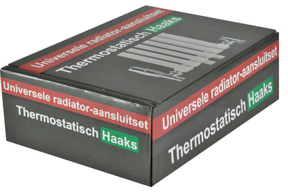 Luxe therm. rad. aansluitset haaks chroom - WDtegels
