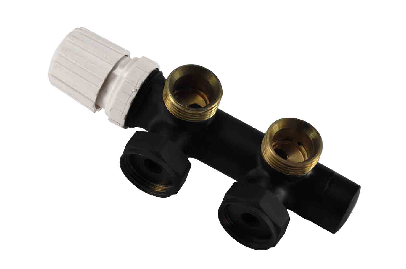 thermostatisch 3/4 onderblok haaks-links mat zwart - WDtegels