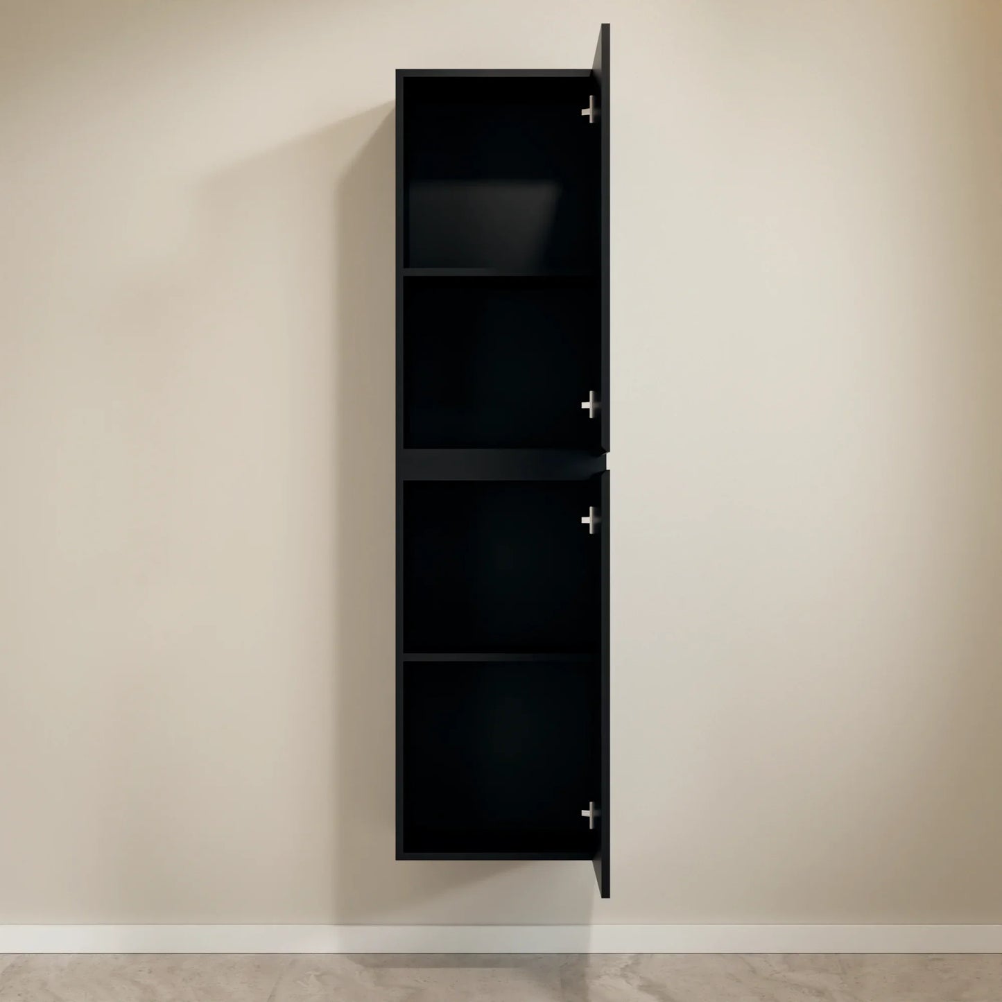 Kolomkast Ruvo - 150cm - Mat zwart - WDtegels