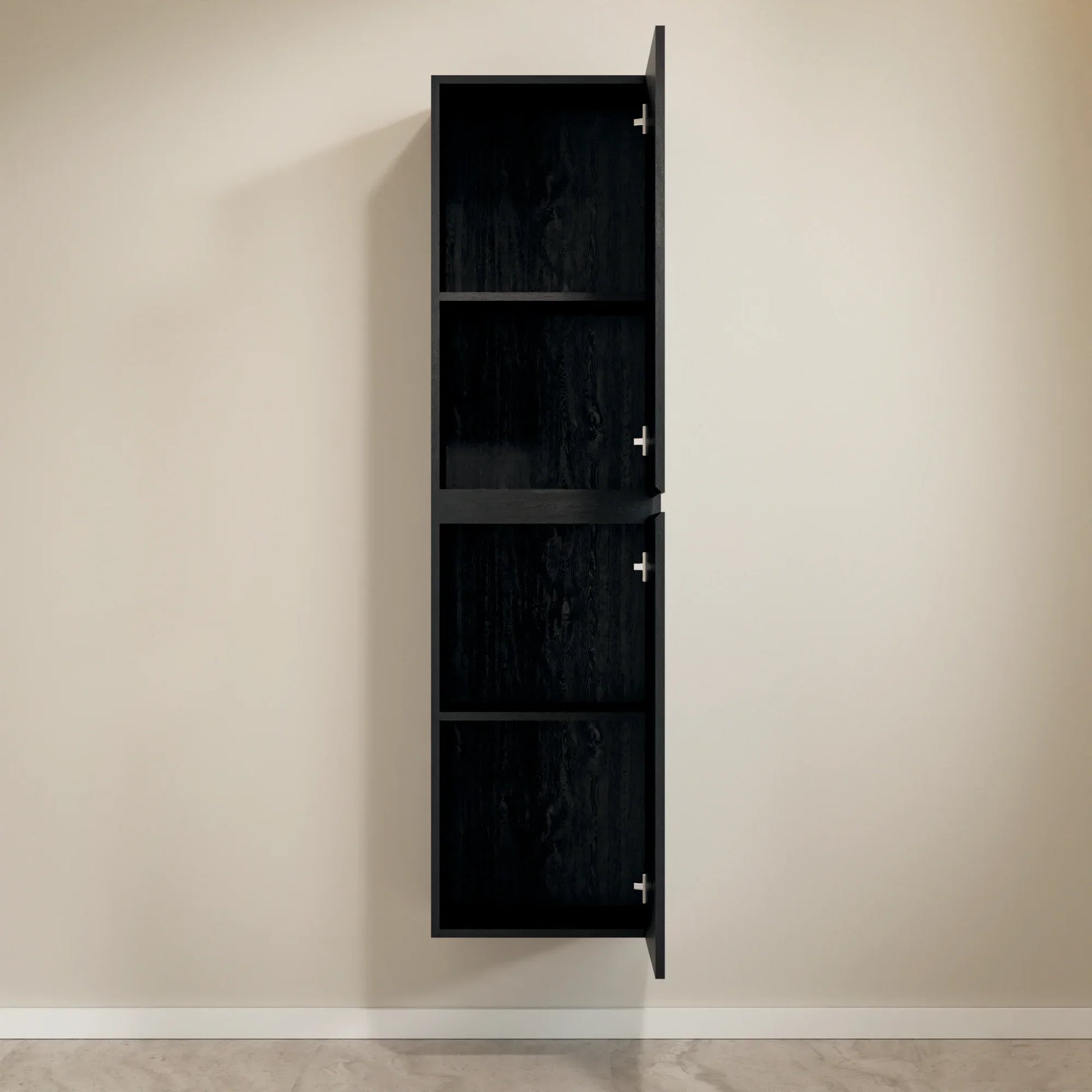 Kolomkast Ruvo - 150cm - Zwart Eiken - WDtegels