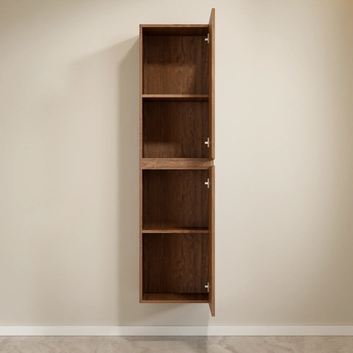 Badkamermeubelset Valento 60cm - Warm Eiken - Wastafel Wit - WDtegels