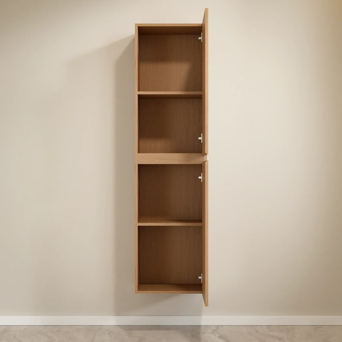 Badkamermeubelset Monaco 80cm - Licht Eiken - Wastafel Zwart - WDtegels