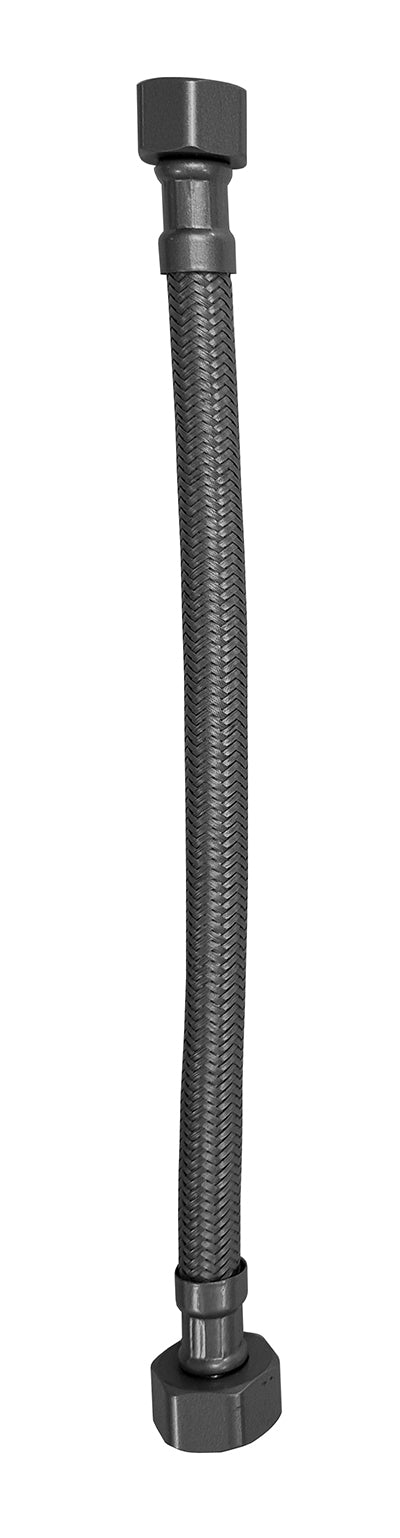 Flexibele aansluitslang 1/2" x 3/8" 25cm gunmetal