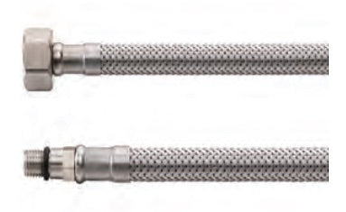Flexibele aansluitslang KIWA 1/2 inch bi x M10 bu 30cm RVS