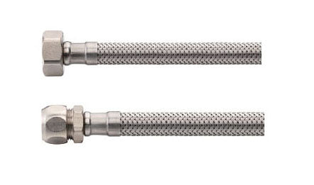 Latiguillo flexible de conexión KIWA 3/8" hembra x 10mm compresión 60cm RVS