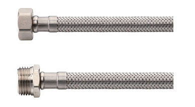 Latiguillo flexible de conexión KIWA 3/8" hembra x 1/2" macho 60cm RVS
