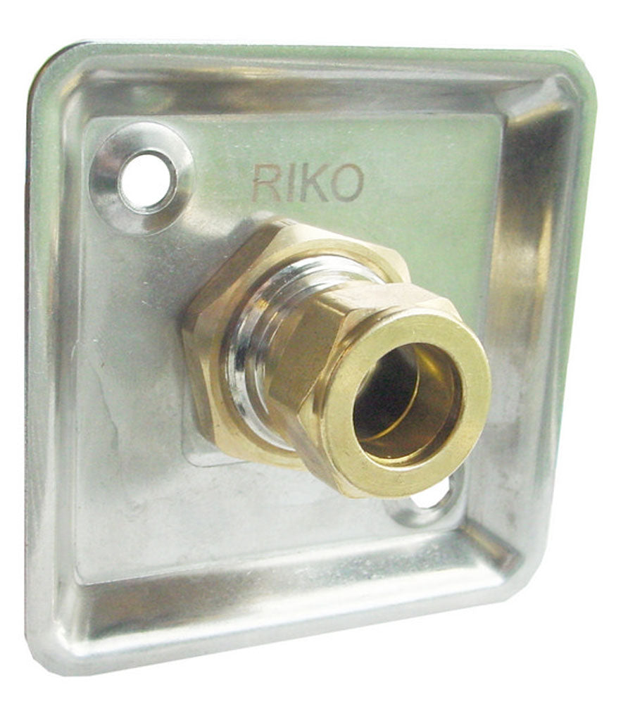 Gevelplaat 1/2 inch x 15mm chroom - afbeelding 2