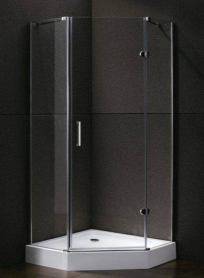 Vijfhoek cabine met 1 deur 100 - WDtegels