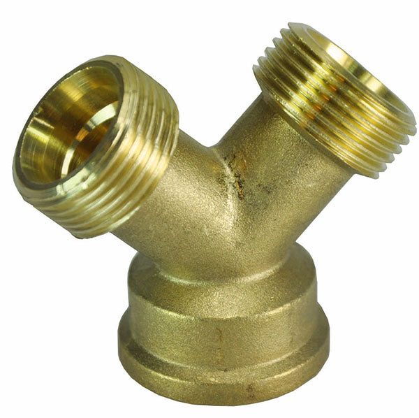 Pieza en Y 3/4" hembra x 3/4" macho x 3/4" macho de latón