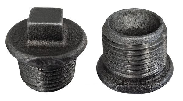 290 malleable plug 3/4" zwart