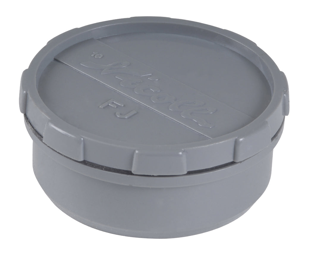 HWA eindstuk met schroefdeksel 80mm PVC