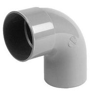 Codo HWA de PVC de 80mm con manguito x espiga de 80mm, 90 grados