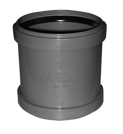 Overschuifmof dubbele manchet 75mm PVC
