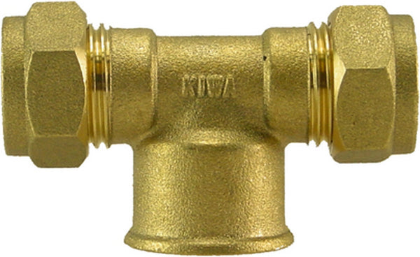 P-717 messing knel teestuk 15 x 3/8" binnen x 15
