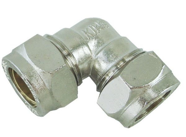Codo de compresión Gastec niquelado, 10x12mm