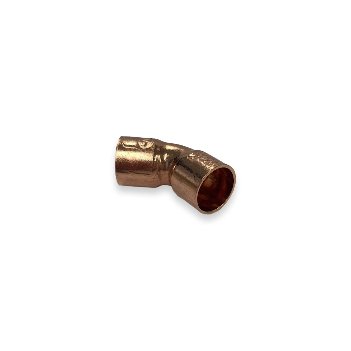 Bocht roodkoper 15x15mm 45 graden