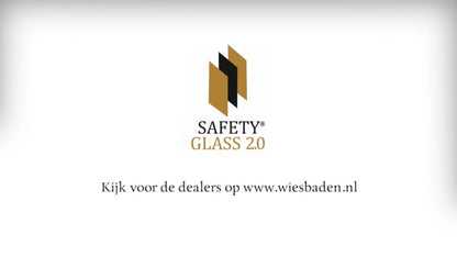 Wiesbaden Graffic inloopdouche met zwart profiel 100x200 cm - 10mm NANO veiligheidsglas - WDtegels
