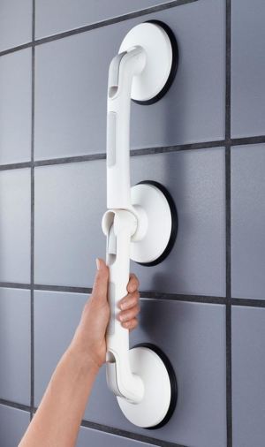 Ridder hoekbadgreep met 3 zuignappen wit - productfoto 2
