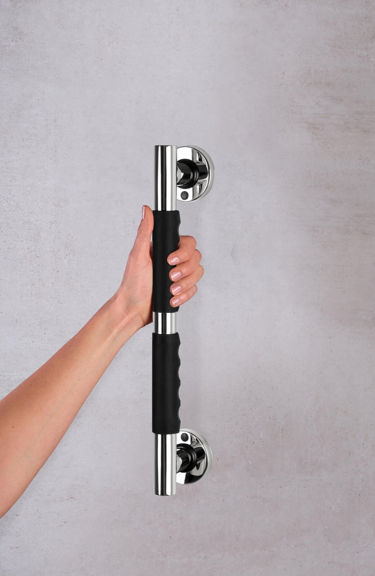 Ridder Ken badgreep met softgrip 50cm chroom/zwart - productfoto 2