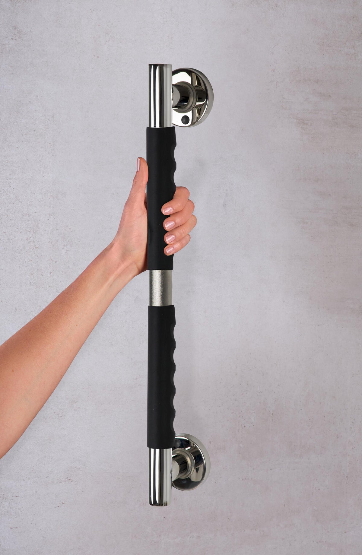 Ridder Ken badgreep met softgrip 60cm chroom/zwart - productfoto 2