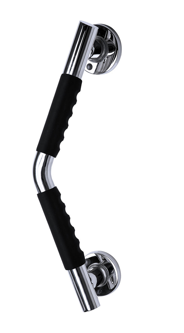Ridder Ken hoekbadgreep met softgrip | 43cm | Chroom/zwart