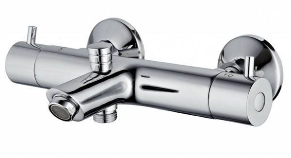 Thermostatic bath mixer tap Round chrome