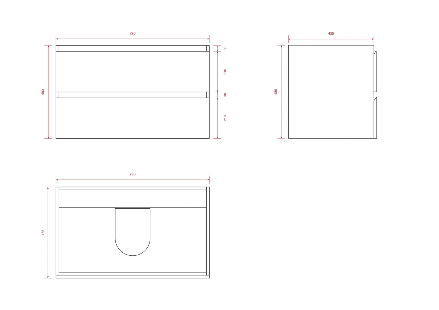 Badkamermeubelset Amara 80cm - Licht Eiken - Wastafel Wit - WDtegels