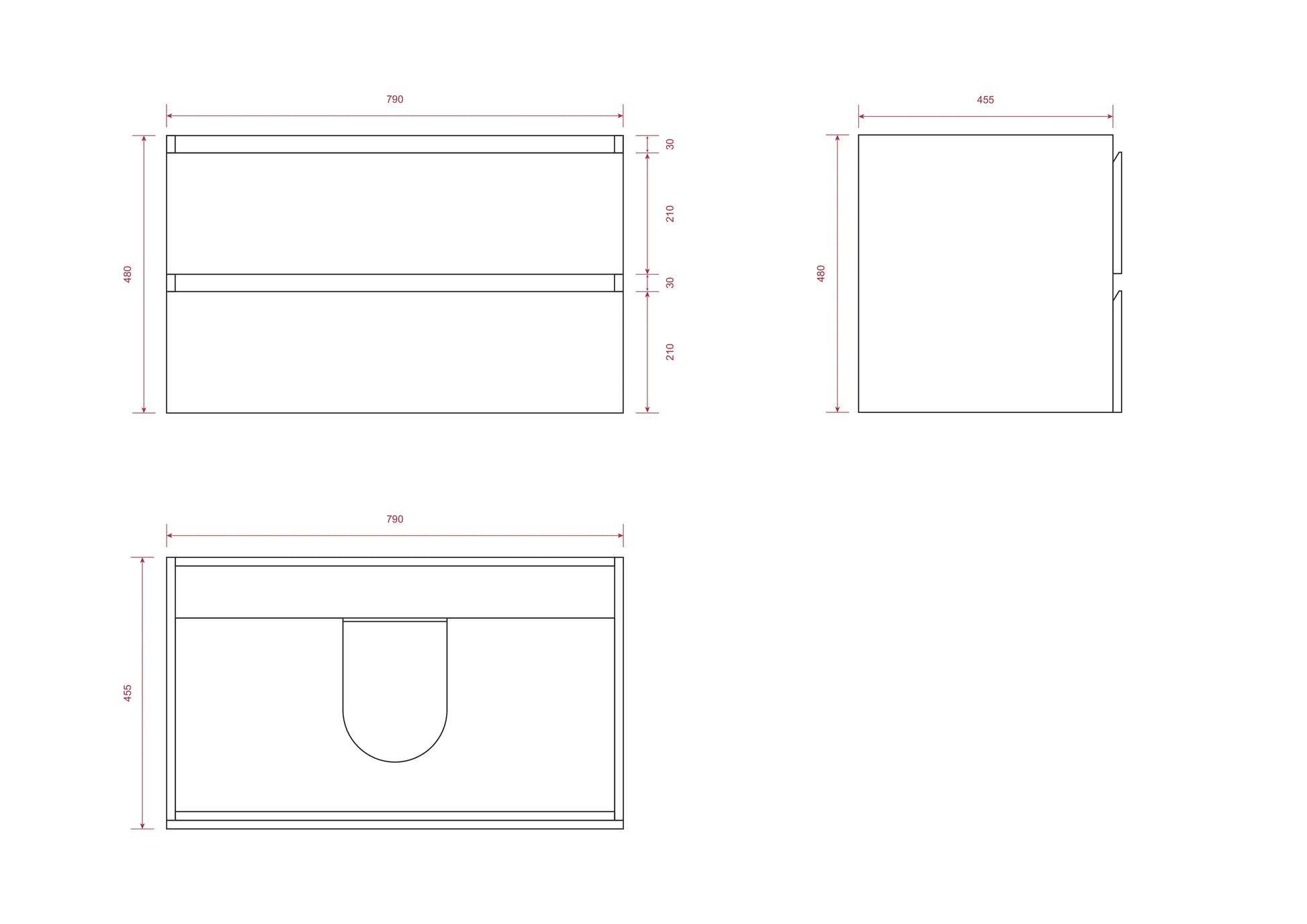 Badkamermeubel Sova - 80cm - Warm Eiken - Wastafel Wit - WDtegels