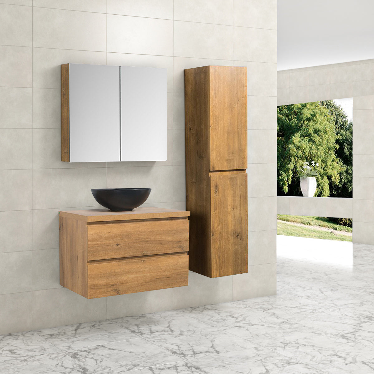 Topblad Tieme mat eiken 80cm