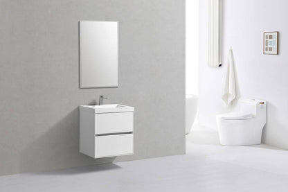 Badmeubel Compact Greeploos 60 Hoogglans Wit - WDtegels