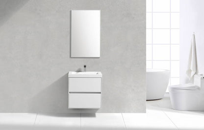 Badmeubel Compact Greeploos 60 Hoogglans Wit - WDtegels