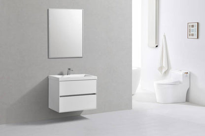 Badmeubel Compact Greeploos 80 Hoogglans Wit - WDtegels