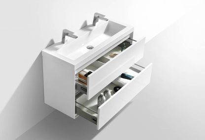 Badmeubel Compact Greeploos 100 Hoogglans Wit - WDtegels