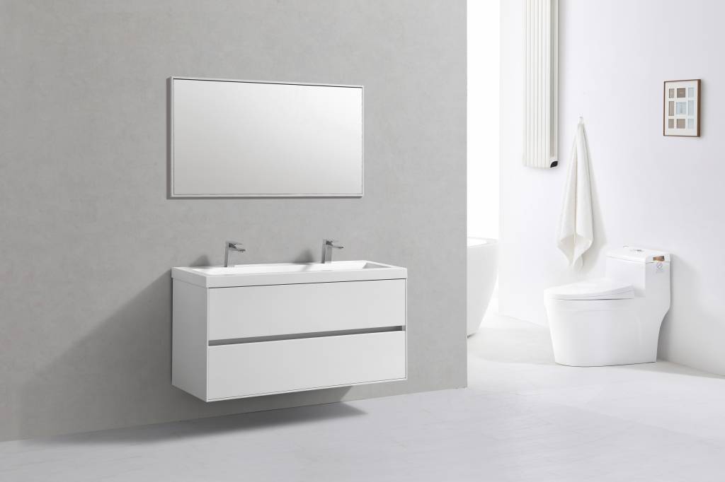 Badmeubel Compact Greeploos 120 Hoogglans Wit