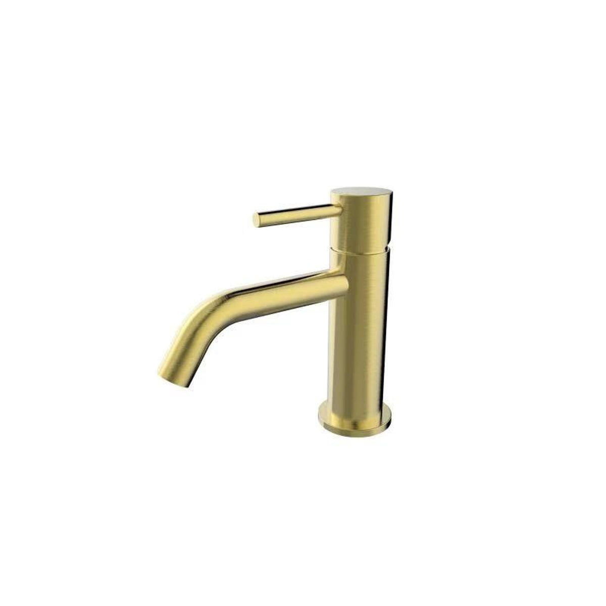 Style washbasin mixer tap brushed brass