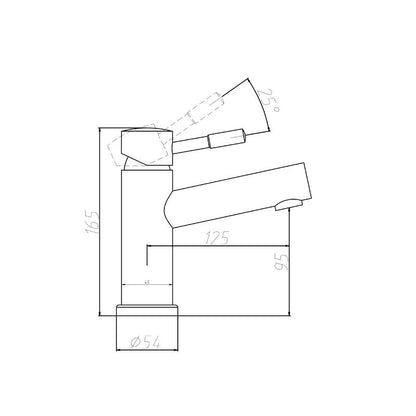 Wastafelmengkraan rond RVS 150