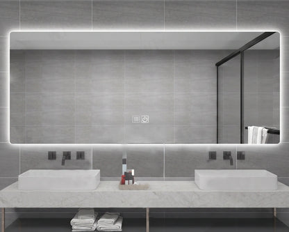 Aloni Queen rechthoekige badkamerspiegel 160x60cm met LED-verlichting
