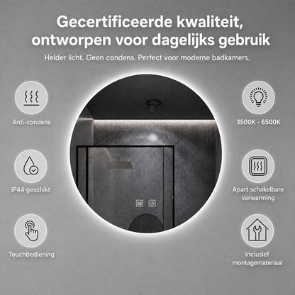 Aloni Omega Spiegel | 100cm | Rond | LED-verlichting